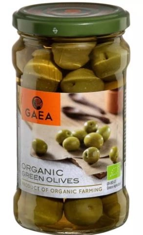 Оливки органик зеленые с косточкой GAEA