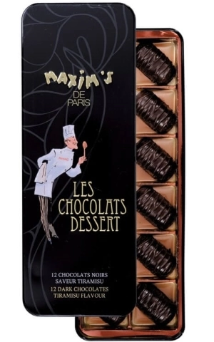 Конфеты из темного шоколада со вкусом тирамису Максим де Париж