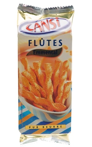 Палочки Cansi Flutes Fromage Emmental слоеные воздушные с сыром эмменталь 125г