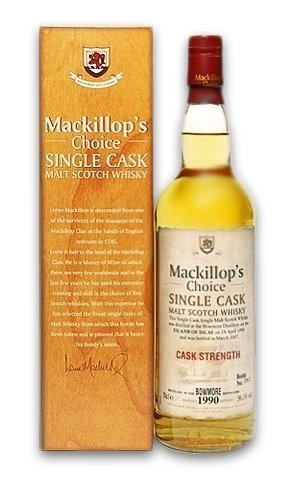Шотландский виски Bowmore 1990, McKillop's choice, 56,1% ABV
