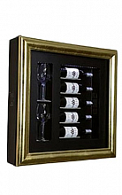Винный модуль-картина Qv52-N3151b настенный (5 бутылок+2 Бокала)  125 900 ₽