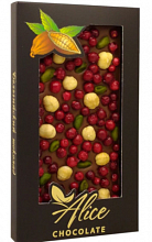 Сдоба. Молочный шоколад с фундуком, фисташкой и брусникой  490 ₽